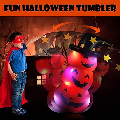 4.5 ft şişme Kabak bardak ile yap-ışık up Titreşimli zıplayan top, havaya uçurmak Cadılar Bayramı süslemeleri Çocuklar Aile