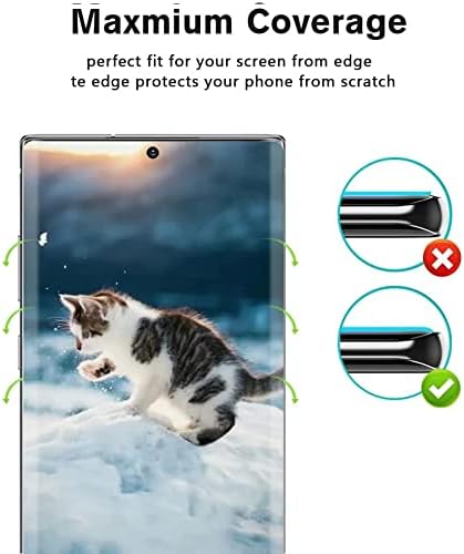 [2 + 2 Paket] Galaxy Note 20 Ultra 6.9 HD Ekran Koruyucu + 2 Kamera Lens Koruyucuları,9H Sertlik, 3D Yüzey Kaplaması, Çizilmeye