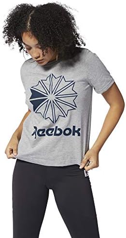 Reebok kadın Klasikleri Büyük Logo Grafik Rahat T-Shirt
