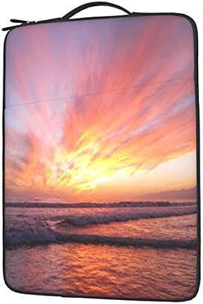 Okyanus Plaj Günbatımı dizüstü bilgisayar kılıfı Kılıf ile Uyumlu 13 in 14 in 15.6 inç Dizüstü Dizüstü, hafif Dayanıklı Koruyucu