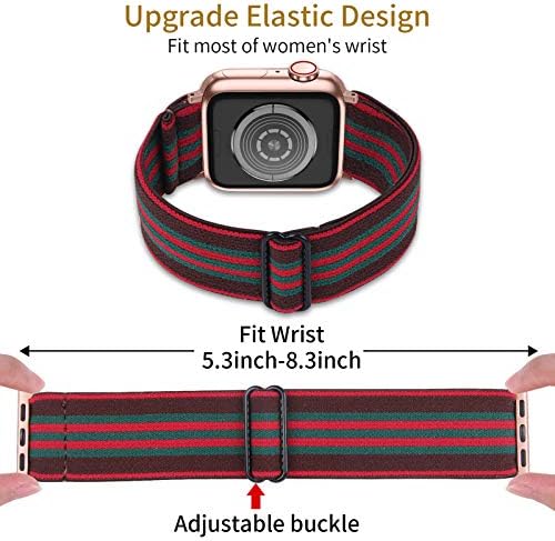 OULUCCİ Sıkı Döngü Kayışı için Uyumlu Apple saat kordonları 41mm 40mm 38mm iWatch Serisi 7/6 / SE/5/4/3/2/1 Elastik Elastik