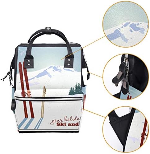Dağlar ve eski Snowboard kar bezi çanta omuz sırt çantası değişen çanta