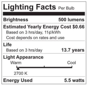 GE LED 5.5-Watt (60W Eşdeğeri) Yumuşak Beyaz, G25 Küre Ampuller, Beyaz Kaplama, Kısılabilir, 3pk