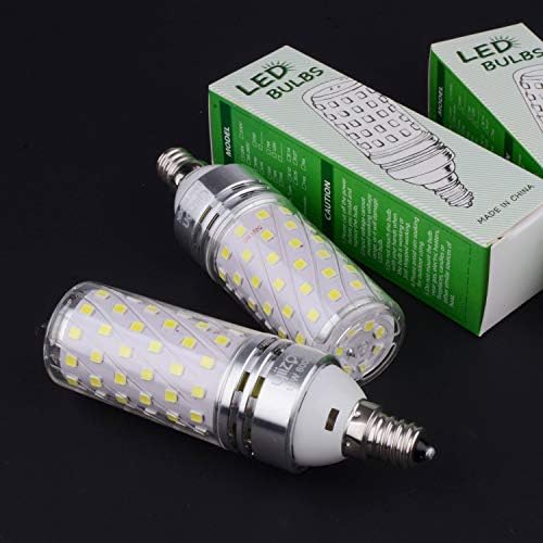 Yiizon E12 LED Mısır Ampulleri, 15W LED Şamdan Ampulleri 120 Watt Eşdeğeri, 1500lm, Günışığı Beyaz 6000K LED Avize Ampulleri,