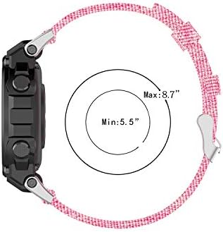 FitTurn Tuval Watch Band Kayışı ile Uyumlu Amazfit Ares Smartwatch A1908 - Yedek Bilekliği Bilezik Kayışı İzle Bantları Aksesuarları-ile