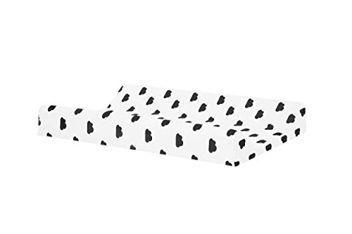 moKee Bulutlu Değişen Paspas, 80 cm Uzunluk x 47 cm Genişlik, Siyah & Beyaz