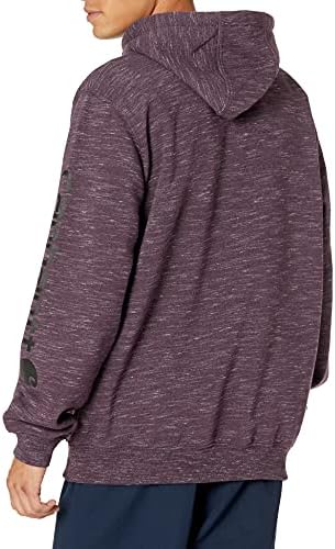 Carhartt Erkek Orta Ağırlık Kollu Logo Kapüşonlu Sweatshirt (Normal ve Büyük ve Uzun Bedenler)