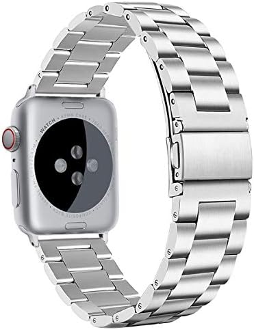 Dsytom için Uyumlu apple saat bandı 38mm 40mm 42mm 44mm, XL Büyük Metal Yedek Kayış Uyumlu apple saat serisi 6/5/4/3/2/1 Smartwatch,