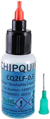 Çip Quik CQ2LF-0.5 Sıvı Akı Su-Yıkanabilir 15 ml (0.5 oz) Sıkmak Şişe w/ipucu