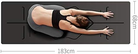 Hyococ Yoga mat Yoga Mat Kalınlaşma 5mm Doğal Kauçuk Yoga Mat Erkekler ve Kadınlar Başlayanlar Spor Mat Genişletme Uzun Kaymaz