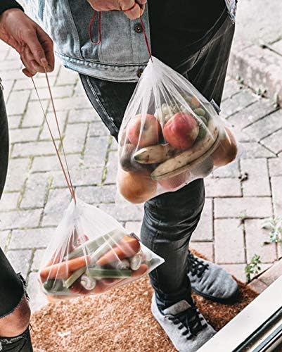 Frusack Kompostlanabilir 2 Yeniden Kullanılabilir Çanta seti-Çok Amaçlı-Plastiksiz-Dayanıklı - Meyve ve Sebzeler için Mükemmel-Alışveriş-Seyahat-Depolama-Hafif-Gıda