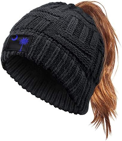 STWr Kadın Kış At Kuyruğu Şapka, Yumuşak Örgü Bere Şapka, Sıcak Şapka, Örme Şapkalar
