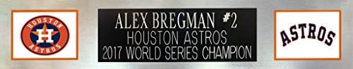Alex Bregman İmzalı Beyaz Houston Astros Forması-Güzel Keçeleşmiş ve Çerçeveli-Bregman Tarafından Elle İmzalanmış ve Fanatikler