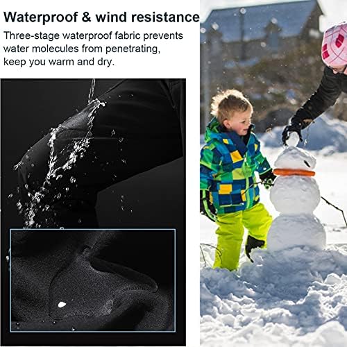 Çocuklar çocuğun Gençlik Rüzgar Geçirmez Su Yürüyüş Kayak Kar Pantolon, Yumuşak Kabuk Genişletilebilir Bel Sıcak Yalıtımlı
