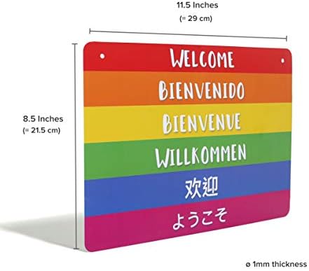 İş için Açık Tabelalar - Vitrininiz için Güzel Benzersiz Temalı Açık Kapalı Tabela - Hafif, Yıkanabilir PVC (8.25 x 11.5) (LGBTQ)