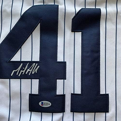 Miguel Andujar imzalı otantik jersey major league Baseball New York Yankees Beckett imzalı