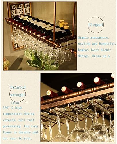XİAOQİAO şarap bardakları Raf Altında Tavan kadeh takımı Raf, şarap bardağı Askıları Raf, Metal şarap rafı, 200x30 CM, Barlar