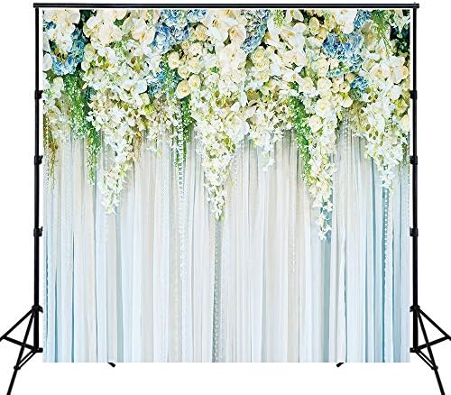 Riyidecor Düğün Çiçekler Zemin Gelin Çiçek Duvar Romantik Beyaz Gül Fotoğraf Arka Plan Evlilik Tatlı 8 W X 8 H Ayak Dekorasyon