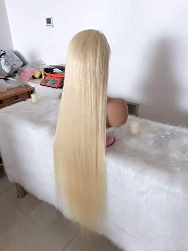 40-46 İnç Düz 613 Sarışın Tam sırma insan saçı peruk Remy Saç Brezilyalı Peruk Bebek Saç Ön Koparıp Saç Çizgisi 180 Yoğunluk