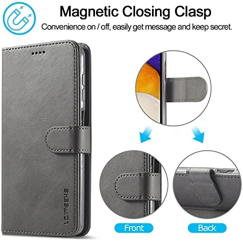 HAII cüzdan kılıf samsung kılıfı Galaxy A13 5G, premium PU Deri Flip Folio cüzdan Kılıf Kart Yuvası ile Manyetik Kapatma Darbeye