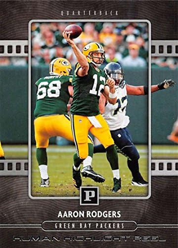 2018 Panini Futbol İnsan Vurgulamak Makara 12 Aaron Rodgers Green Bay Packers NFL Ticaret Kartı
