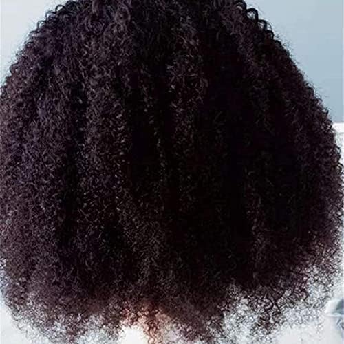 Cosplay Saç Şekillendirici Peruk, Saç Değiştirme Peruk, Afro Peruk Kinky Kıvırcık Kısa insan saçı T-Parçası Dantel Ön Peruk