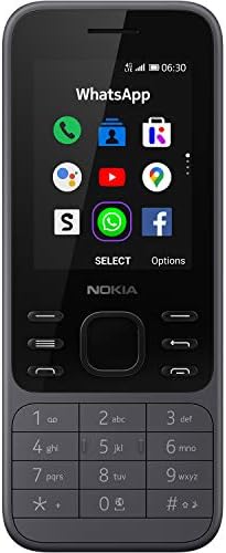 Nokia 6300 4G / Unlocked / Çift SIM / WiFi Hotspot / Sosyal Uygulamalar / Google Haritalar ve Yardımcısı / hafif Kömür