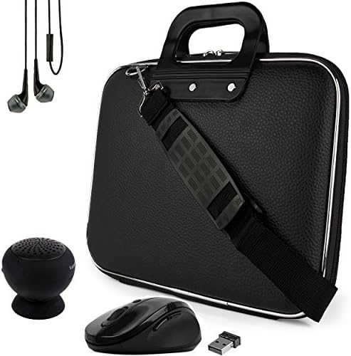 Toshiba Portege Serisi 11 ila 12 inç için Siyah Laptop Çantası Taşıma Çantası, Fare, Kulaklık, Hoparlör