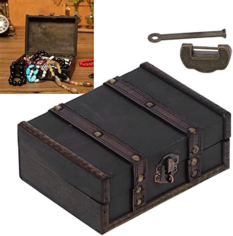 TİNKO Antika mücevher Kutusu-Ahşap saklama kutusu Retro mücevher kutusu Masaüstü Çeşitli Eşyalar Organizatör Takı Kolye Küpe