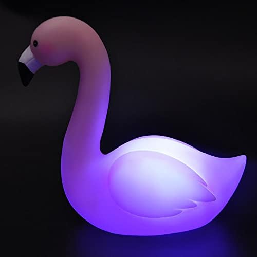 angel3292 Gece Lambası Dokunmatik Kontrol Kek Süs PVC Romantik Flamingo Tarzı Gece Lambası Gece Yatak Odası Ev Dekor Hediye