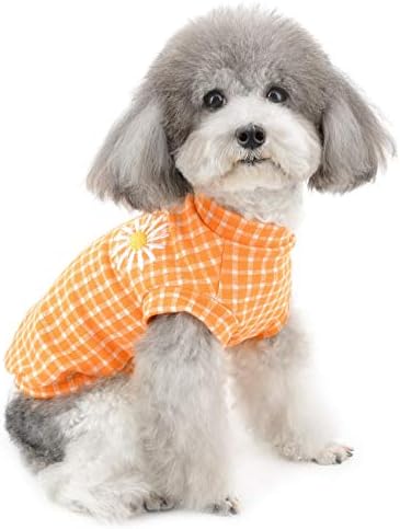 Zunea Küçük Köpek Kedi Giysileri Yumuşak Pamuk Köpek Ceket Ceket Bahar Sonbahar Kış Gömlek Ekose Yelek Pet Giyim Chihuahua