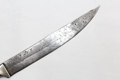 Rajasthan Taşlar El Işi Hançer Bıçak yontulmuş eski çelik kolu 11 inç A 79