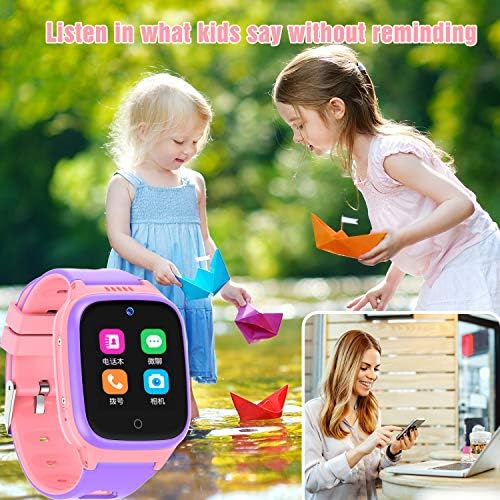 Vowor 4G Smartwatch ile Çocuklar için Sım Kart, su geçirmez Telefon İzle ile WiFi LBS GPS Tracker Video Sohbet SOS Kamera Çalar