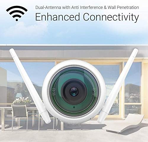 EZVİZ Güvenlik Kamerası Açık 1080P WiFi, 100ft Gece Görüşü, Hava Koşullarına Dayanıklı, Akıllı Hareket Algılama Bölgesi, Yalnızca