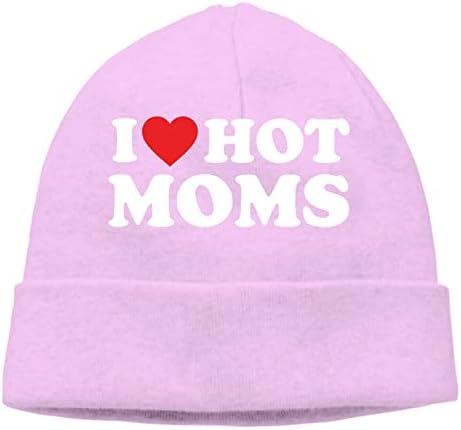 Ben Aşk Sıcak Anneler Beanies şapkalar Erkekler Kadınlar için Bere Çorap Kapaklar Örgü Şapka Unisex Kafatası Kap Siyah