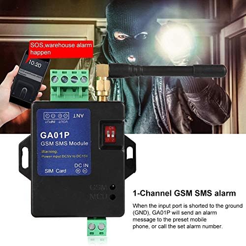 PUSOKEİ GSM Alarm Sistemi, GA01P GSM Mini Akıllı Uzaktan Elektrik Kesintisi Uyarısı SMS Çağrı Alarm Güvenlik için Manyetik