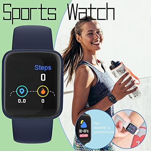 Niaviben akıllı Bilezik İzle Macaron Renk Spor Bluetooth 4.0 akıllı saat Uyku Sağlıklı ve Spor Su Geçirmez Smartwatch, 1.44