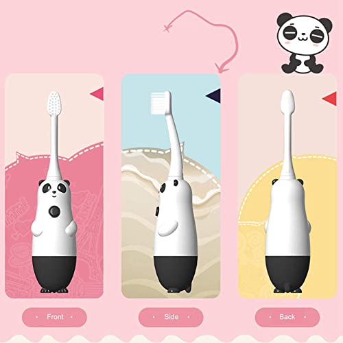 Elektrikli Diş Fırçası, Panda Desen Diş Temizleme Fırçası Su Geçirmez Ultrasonik Fırçalama Titreşimli Yumuşak Şarj Edilebilir
