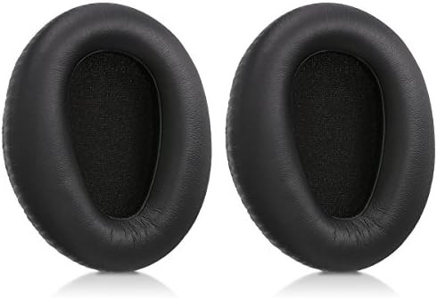 Sony MDR-10RBT / 10RNC / 10R ile Uyumlu kwmobile Yedek Kulak Pedleri - Kulaklıklar için Kulak Yastıkları Seti-Siyah