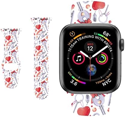 BONICI akıllı saat Band ıçin Apple Izle (38mm 40mm 41mm), Zarif Aşk Kalp Severler Sevgililer Günü Tema Spor Yumuşak Silikon