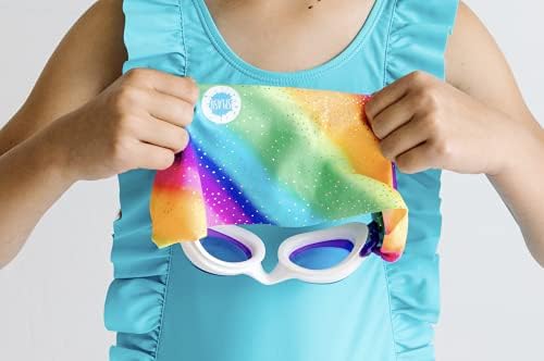 Sıçrama Yüzme Gözlükleri-Gökkuşağı Işıltısı-Eğlenceli, Şık, Rahat-Çocuklar ve Yetişkinler için Uygundur - Saçınızı Çekmez -