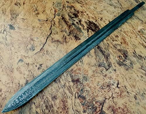 Şam Çelik bıçak özel el yapımı-29.00 inç Şam çelik boş bıçak Kılıç Yağmur Damlası desen bıçak