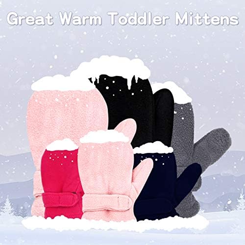 Bebek Yürüyor Kış Şapka ile Mitten Set Sıcak Polar Astarlı Bere Kulak Flaps ile Çocuklar Sherpa Eldiven Erkek Kız için 0-7