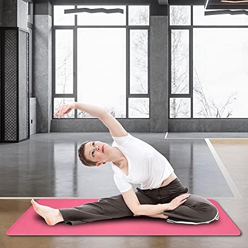 Yoga Paspaslar Kaymaz, Hizalama İşaretleri ile Pilates Mat, Yeni ÇEVRE DOSTU Malzeme ile Kadınlar için 1/4 İnç Kalınlığında