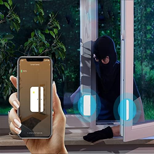 Goldye Akıllı Kapı Sensörü-WiFi Kapı ve Pencere Sensörü Uzaktan Alarm Hatırlatma-Akıllı Ev Güvenlik Sistemi-Tetik Telefon Bildirimi-Telefon