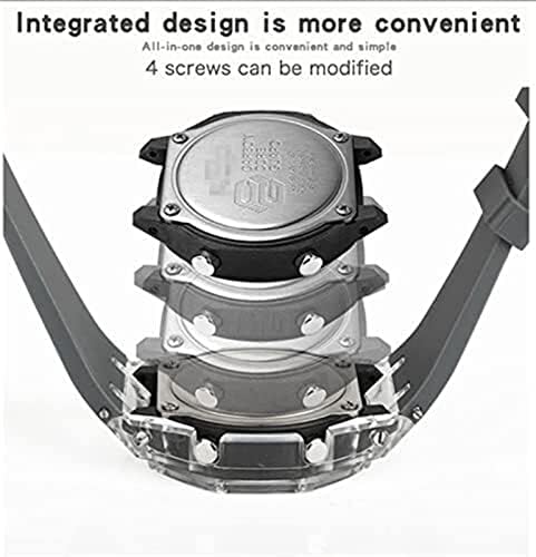 Flyuzı İzle Aksesuar Seti Casio G - Shock GA2100 Spor Silikon Şeffaf saat Kayışı DIY Yedek Aksesuarlar Su Geçirmez (Renk: Pu